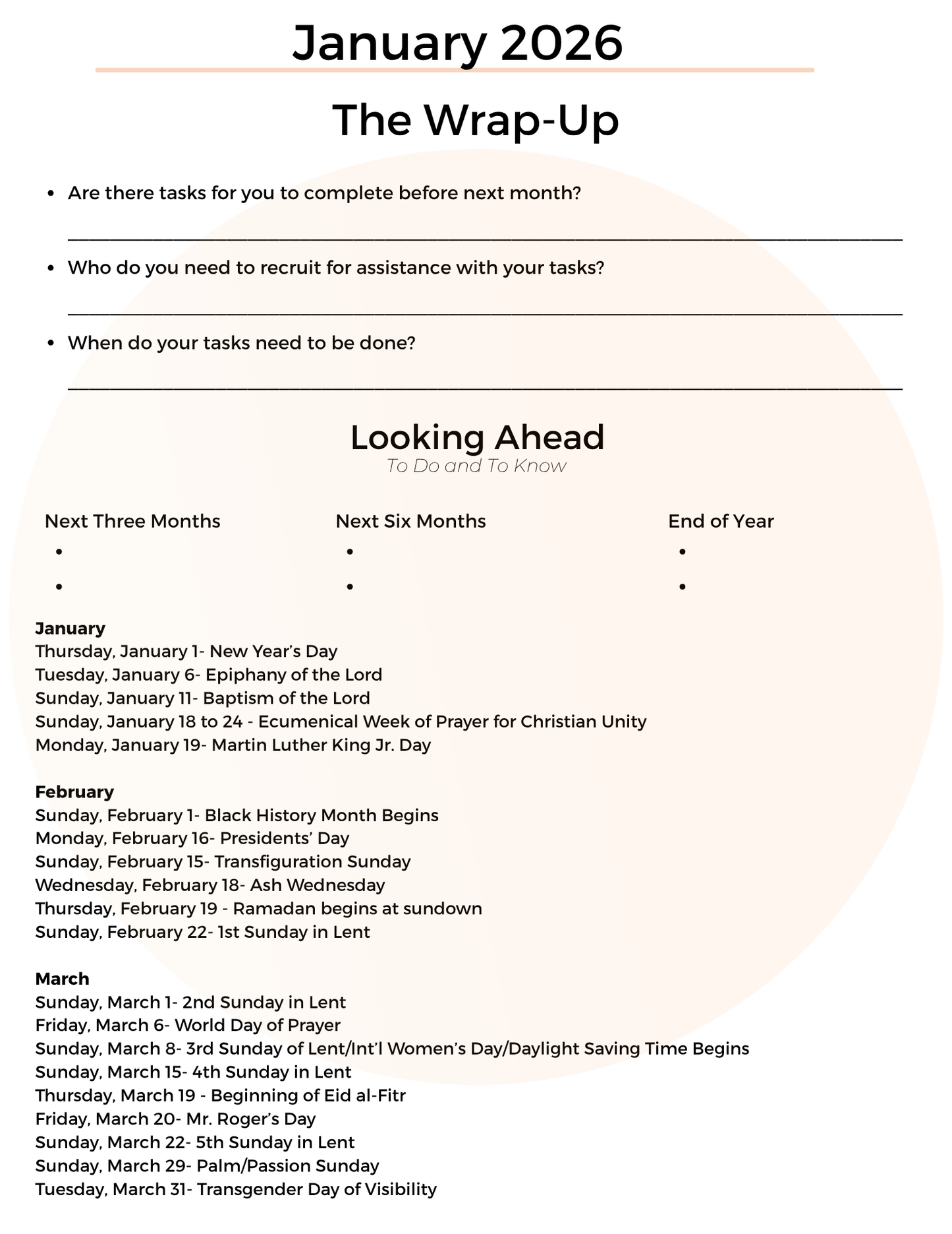 Committee/Task Force/Team Journal - 2026