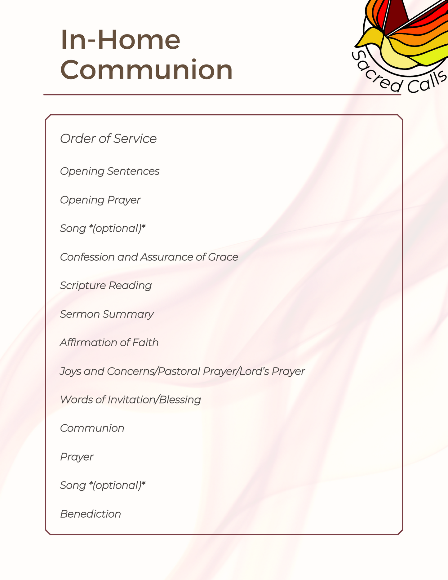 In-Home Communion Guide