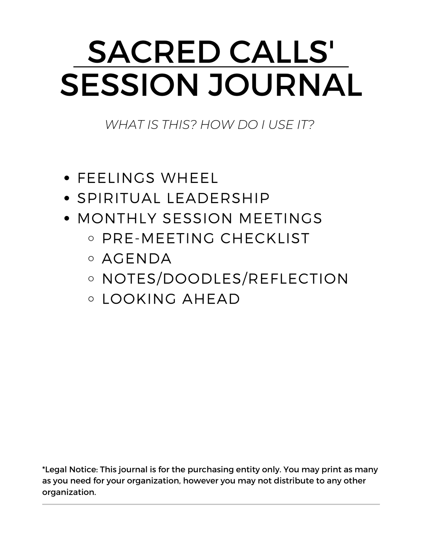 2025 Session Journal