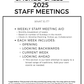 PCUSA Staff Meeting Guide