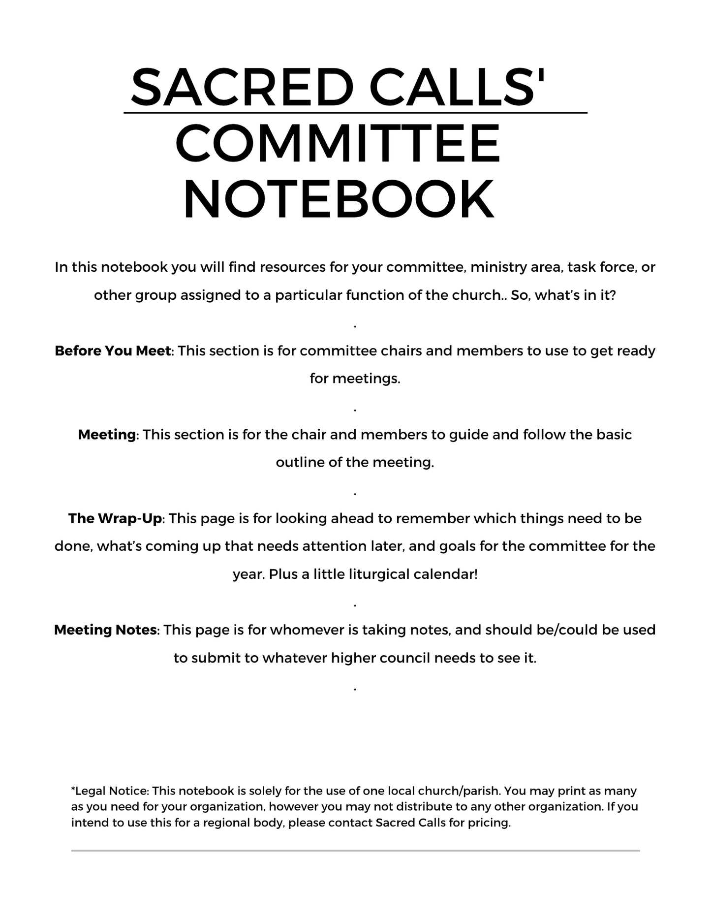 Committee Journal - 2026 PCUSA