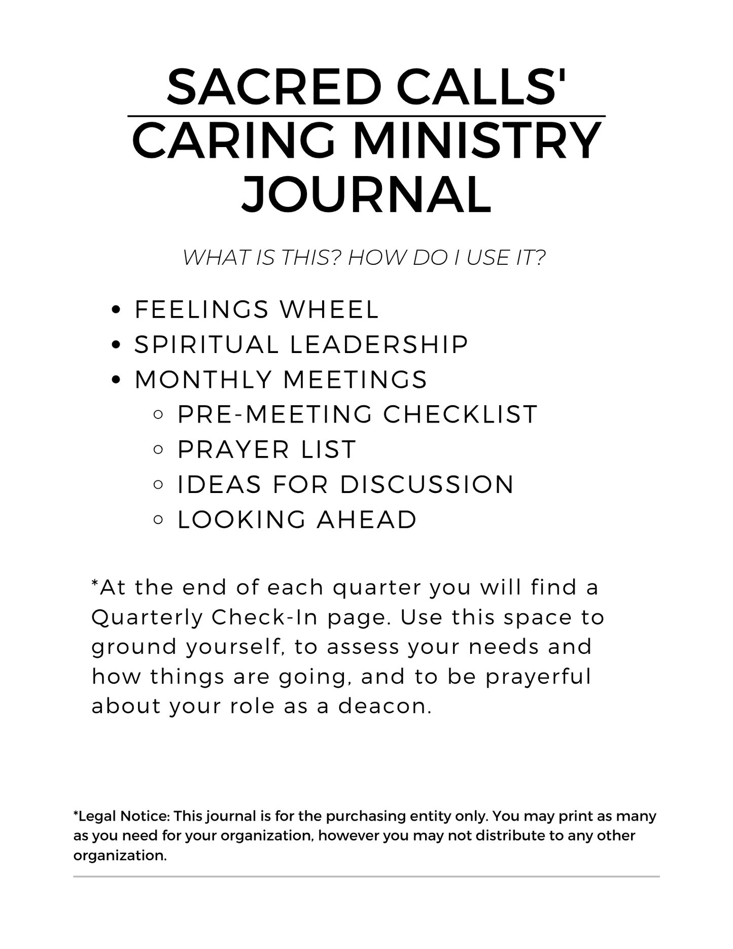 Care Ministry Journal - 2026