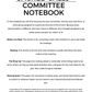 Committee/Task Force/Team Notebook