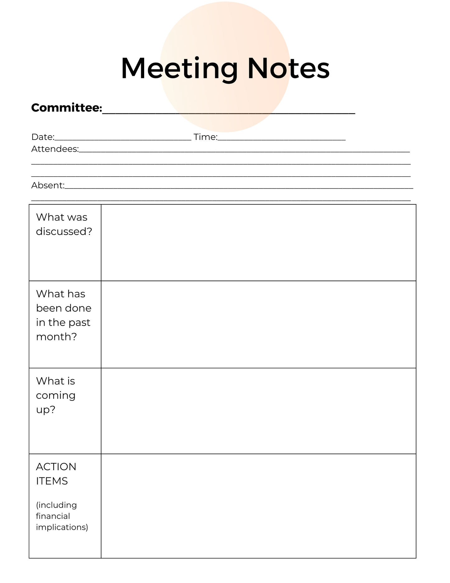 Committee/Task Force/Team Notebook