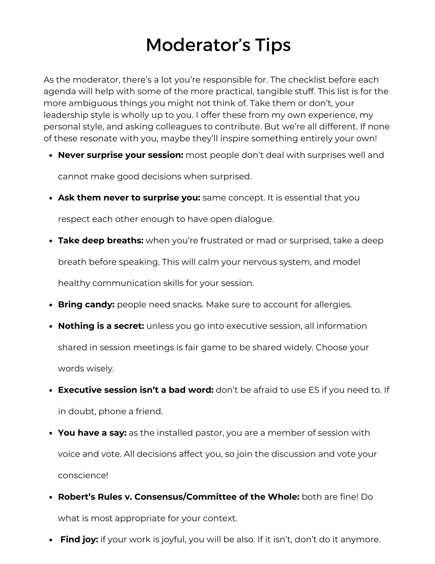 Moderator's Journal - 2026