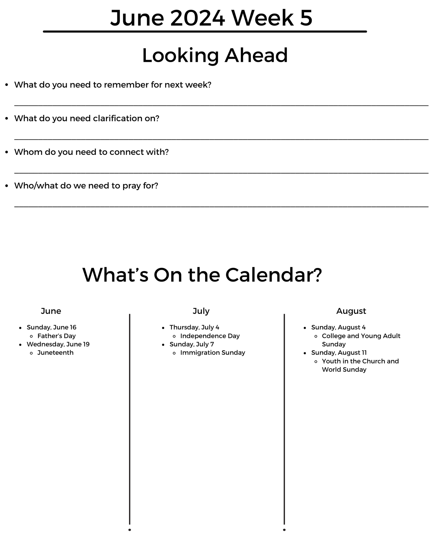 Staff Meeting Template