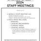 Staff Meeting Template